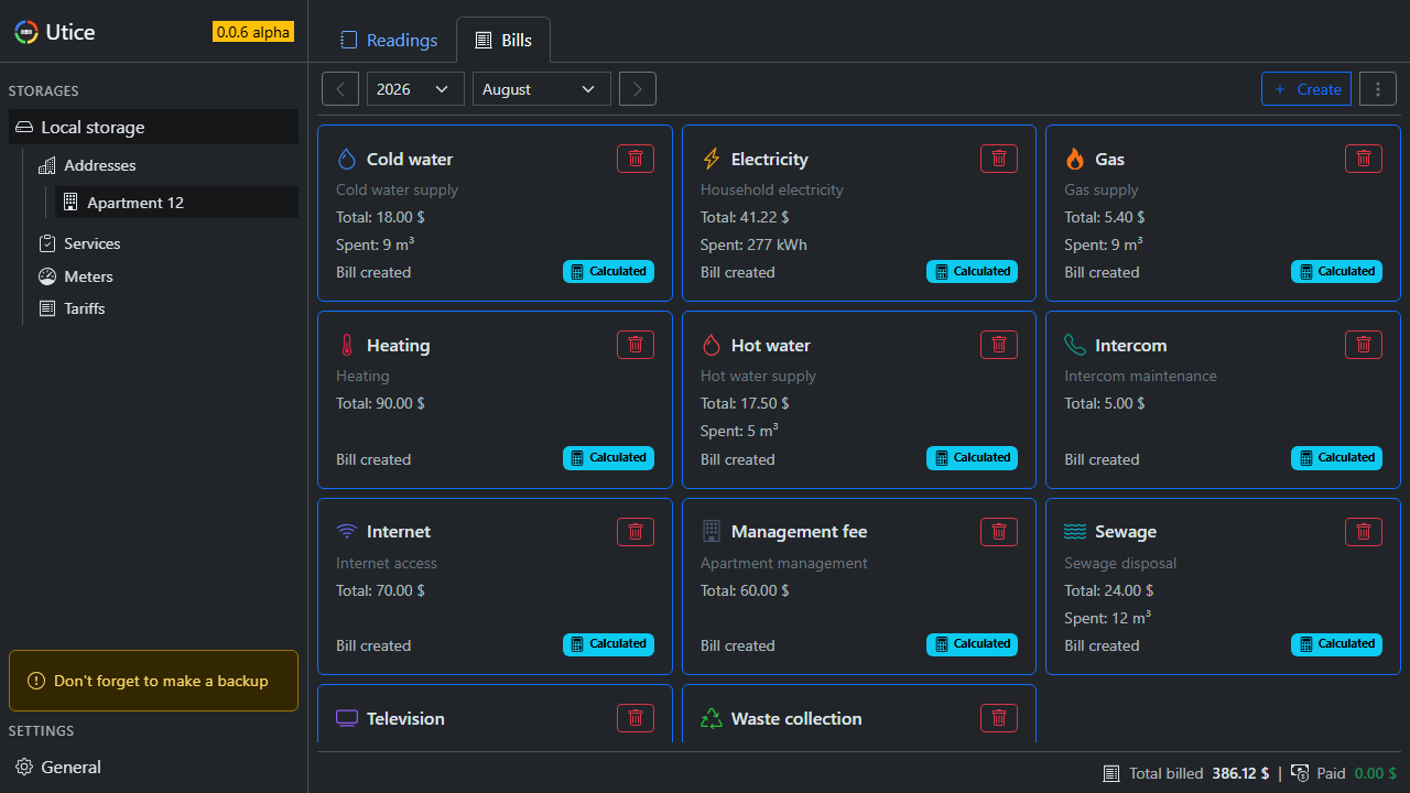 Utice app screenshot
